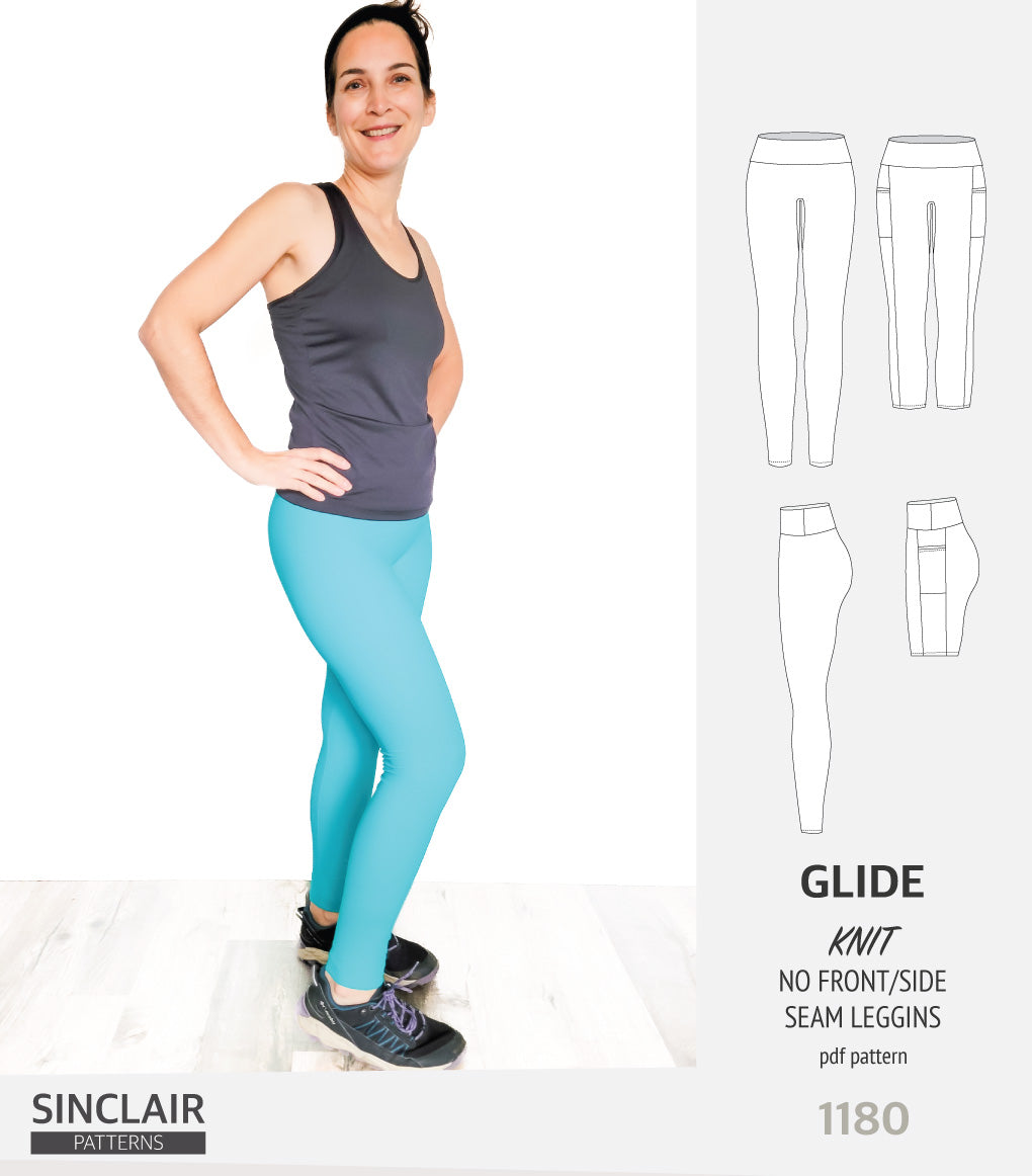 Glide no front and no side seam leggings (PDF)