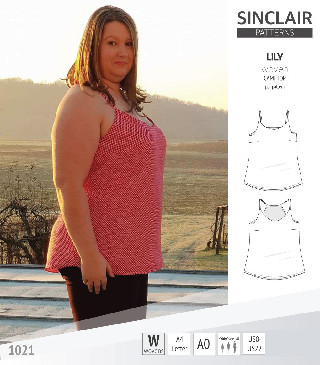 Lily classic cami woven top (PDF)