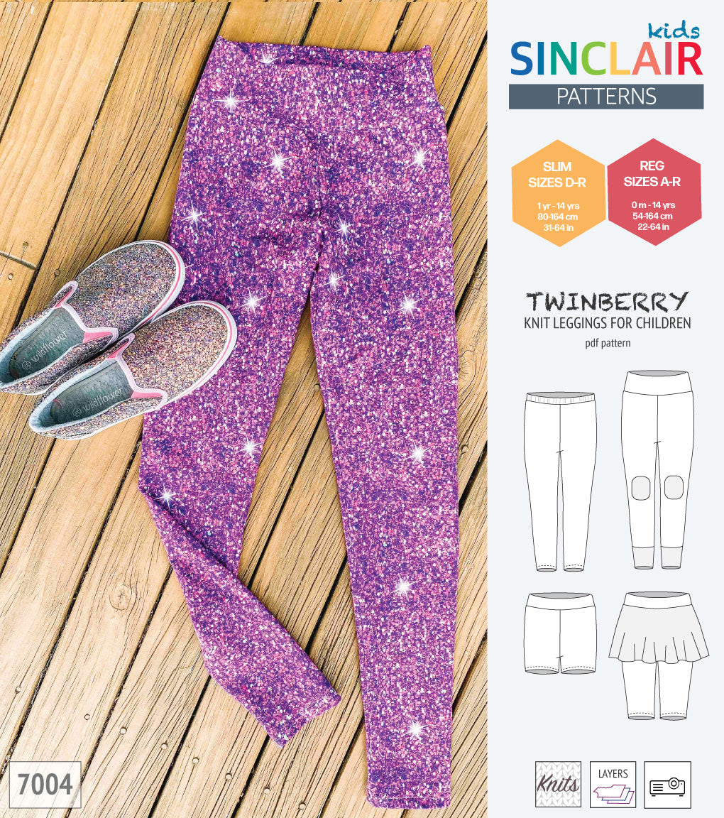 Twinberry leggings with options for children (PDF)