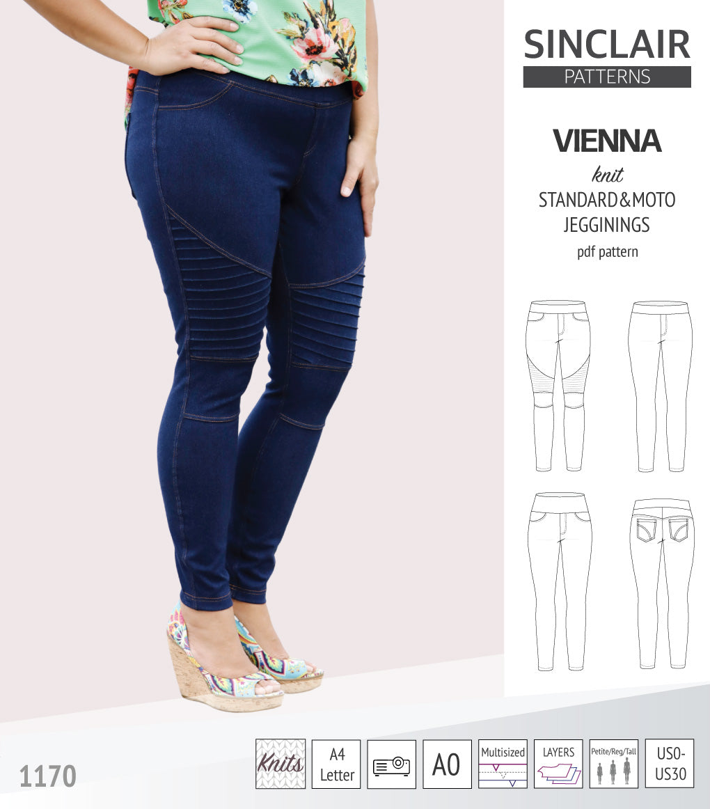 Vienna knit jeggings with moto patch option (PDF)