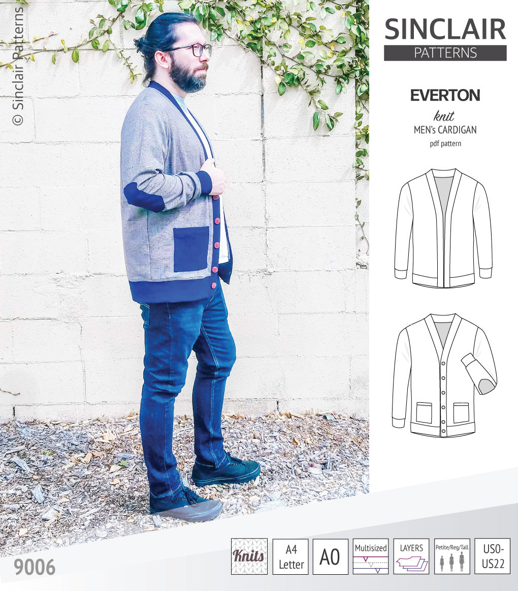 Everton classic knit cardigan for men (PDF)