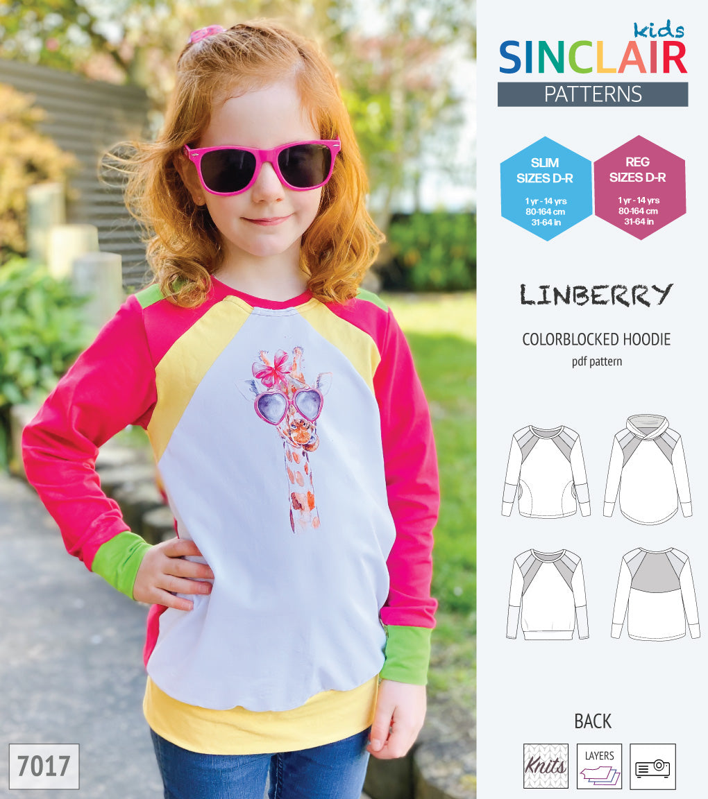 Linberry colorblocked hoodie and sweater for children (PDF)