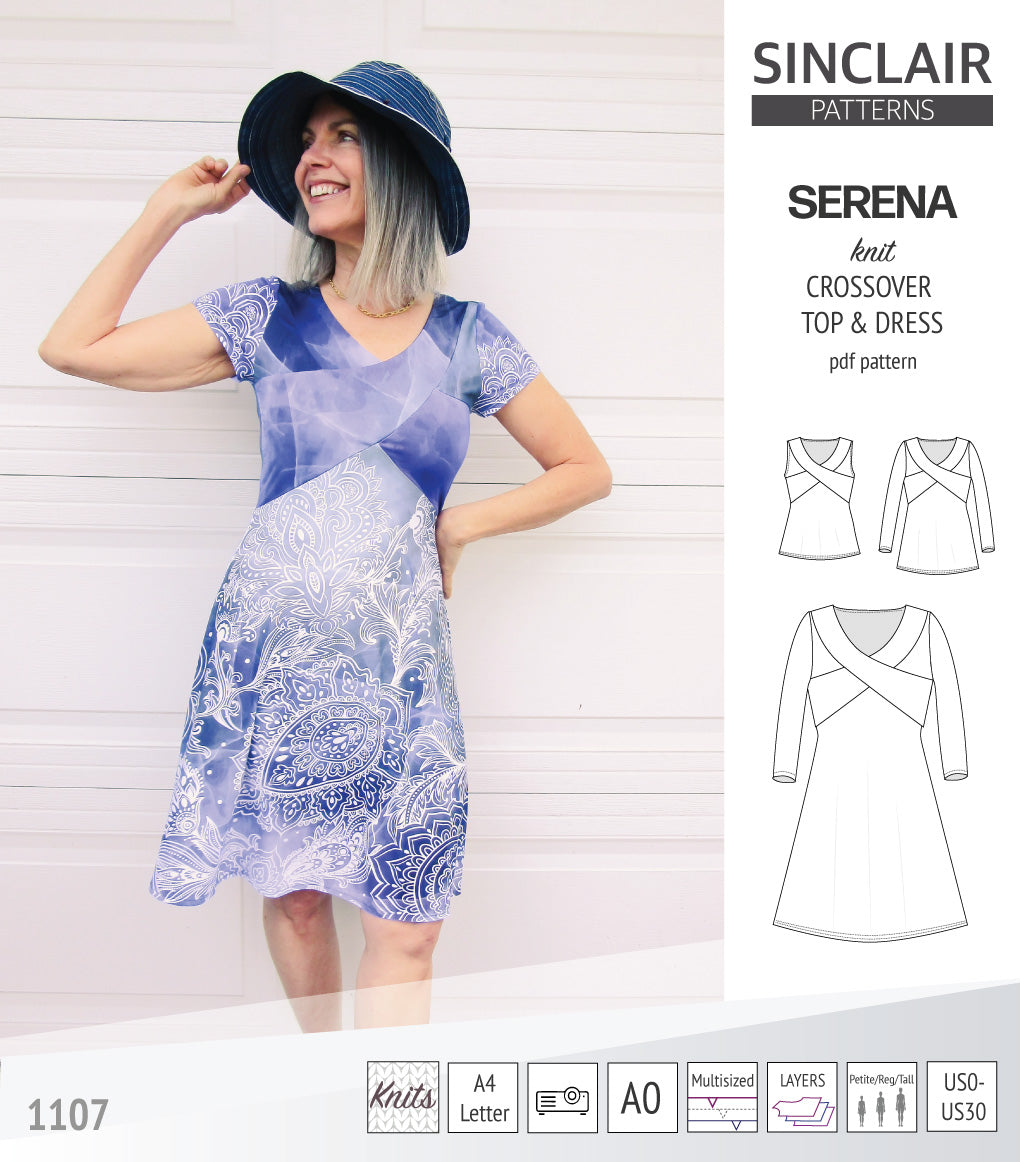 Serena crossover knit top and dress(PDF)