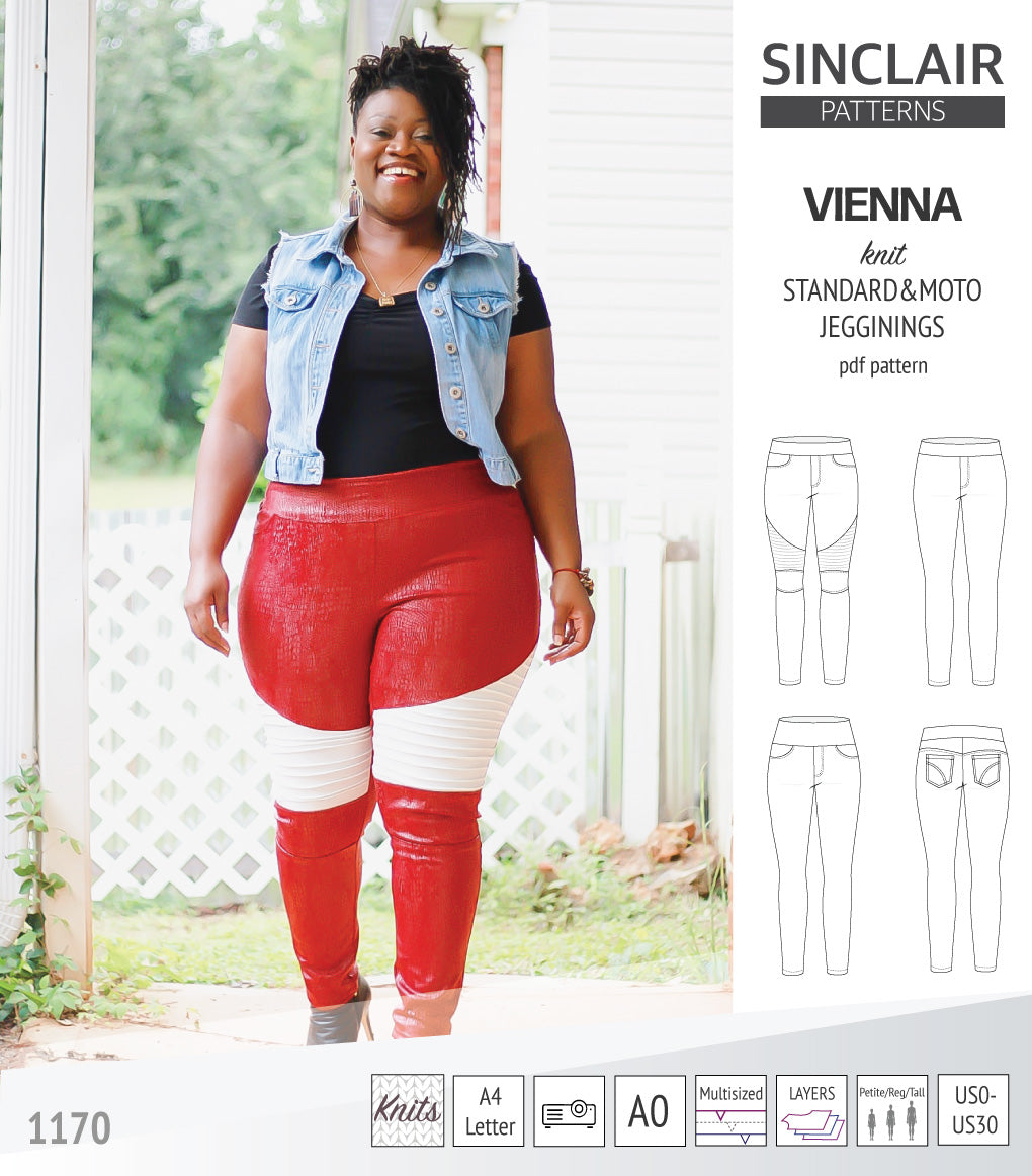 Vienna knit jeggings with moto patch option (PDF)