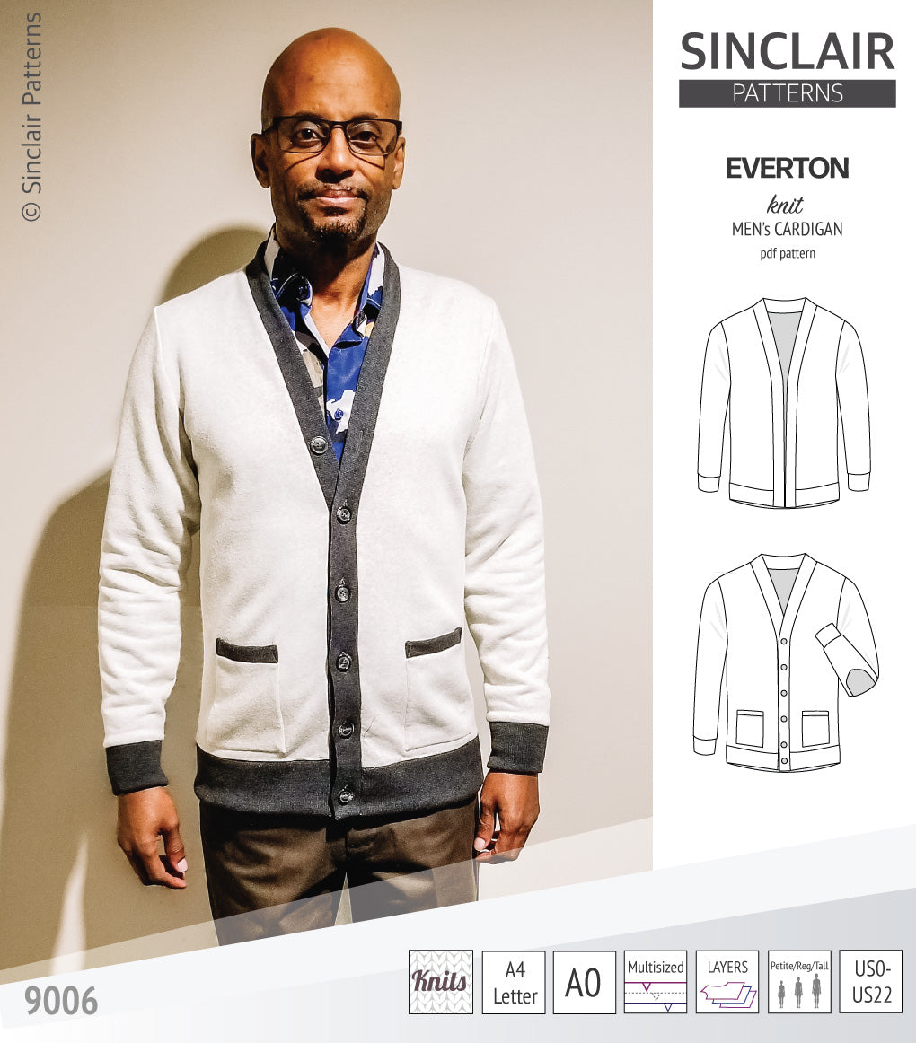 Everton classic knit cardigan for men (PDF)