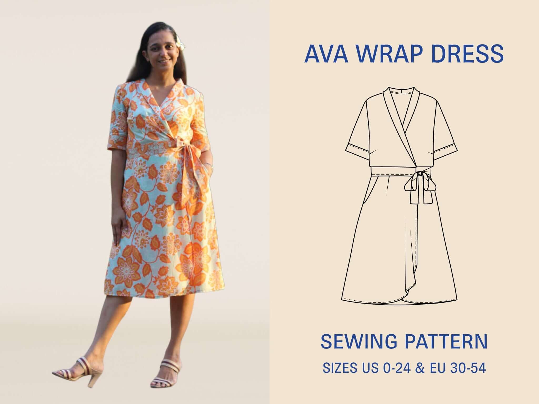 Ava Wrap Dress Sewing Pattern