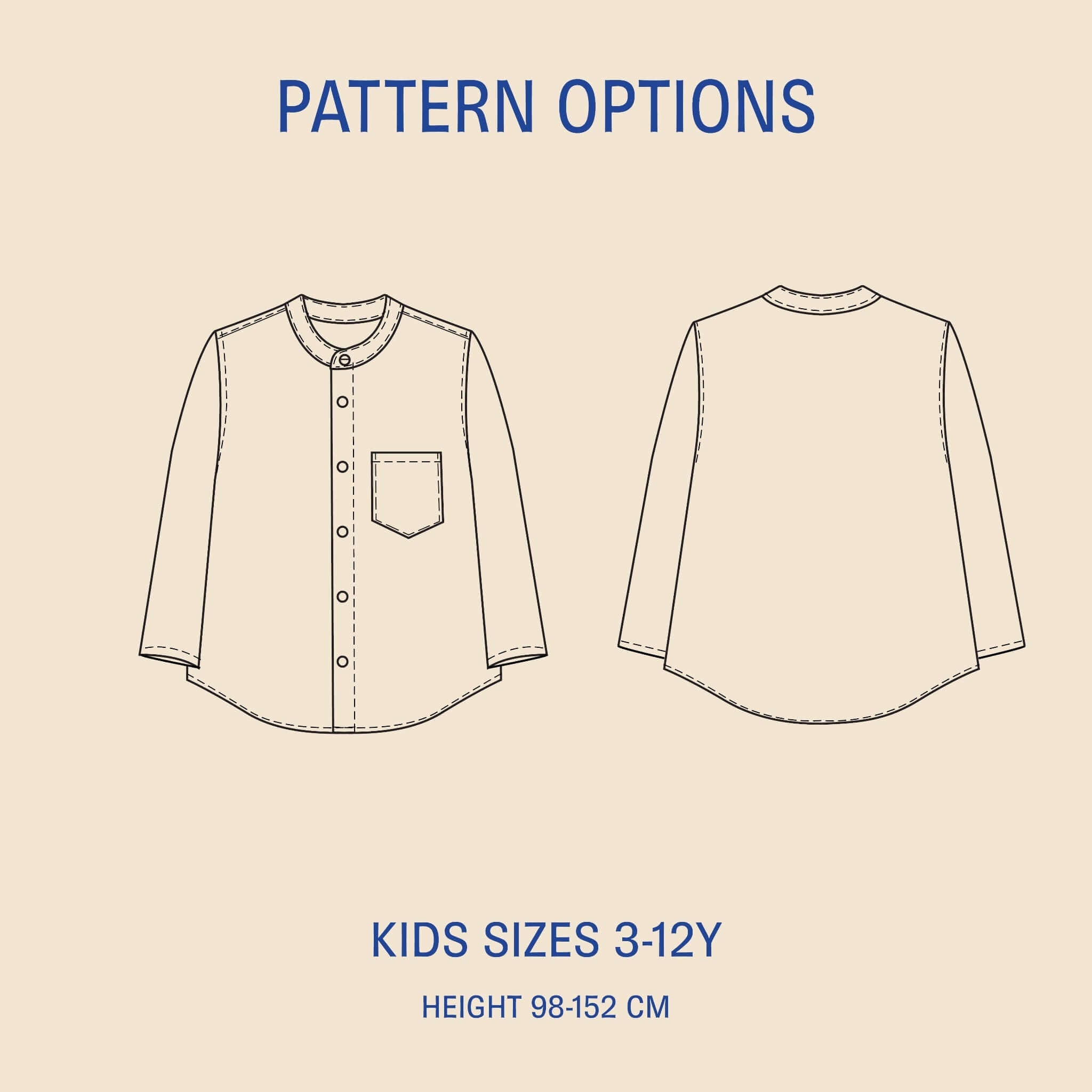 Mini Jensen Shirt sewing pattern for Kids'