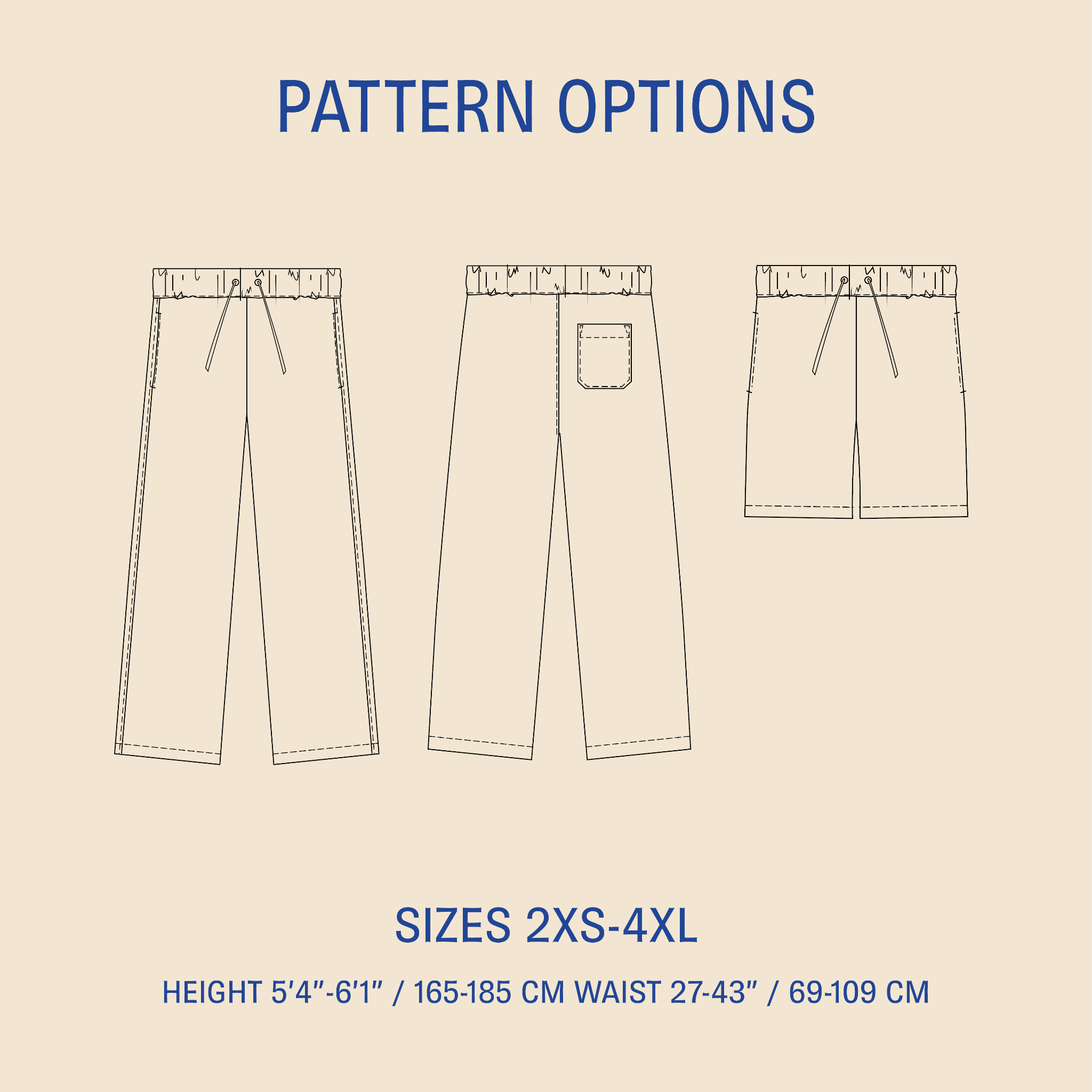 Loose Linen Pants Sewing pattern