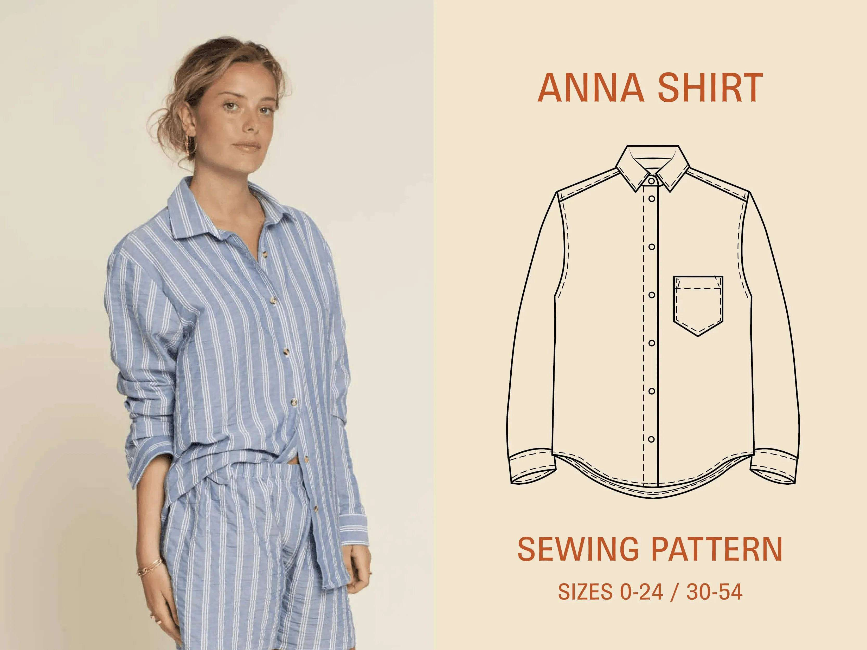 Anna Shirt sewing pattern