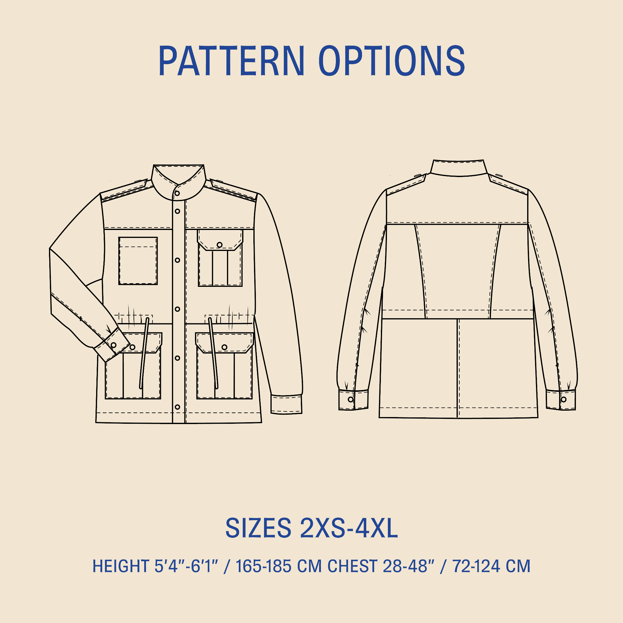 Utility jacket sewing pattern