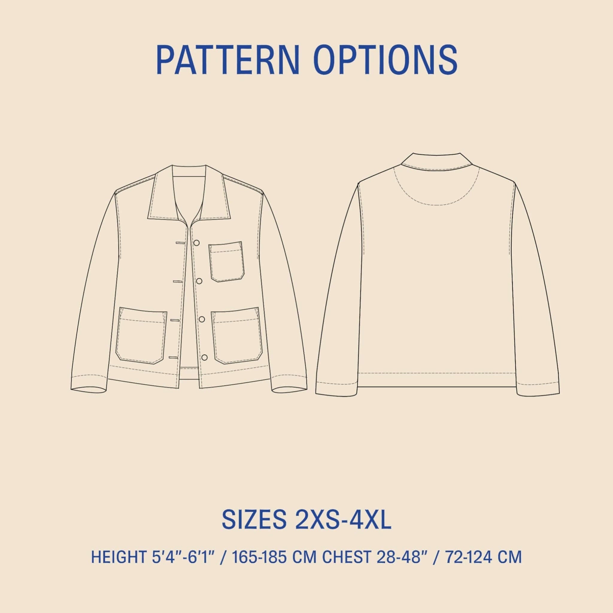 Painter Jacket Sewing Pattern -Unisex