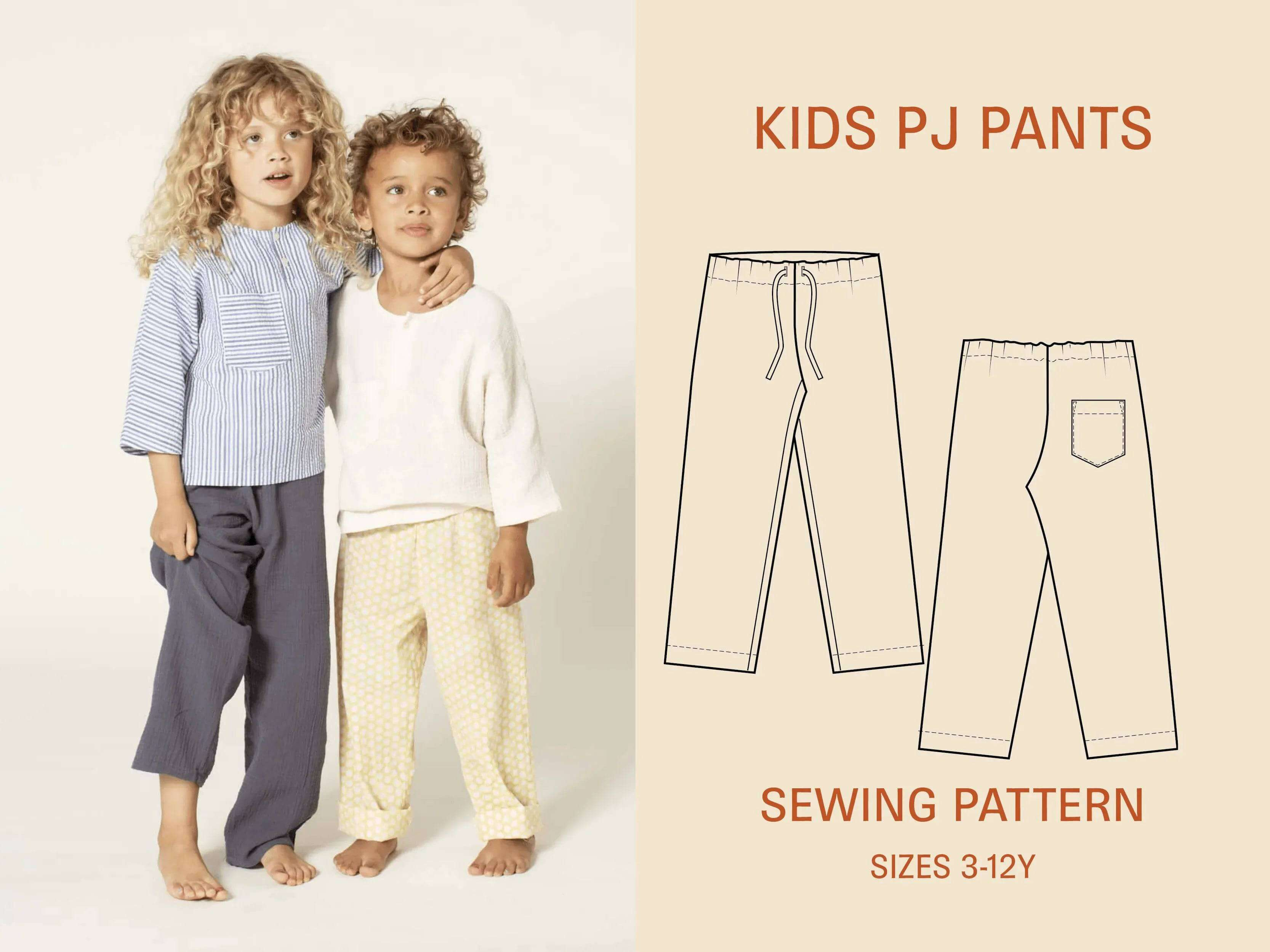 Kids Pajama Pants sewing pattern
