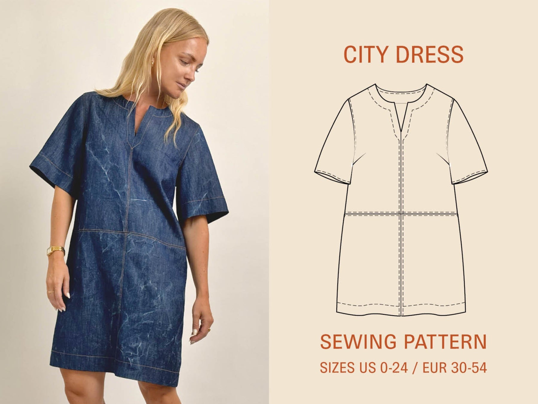 City Dress Sewing Pattern Wardrobe By Me