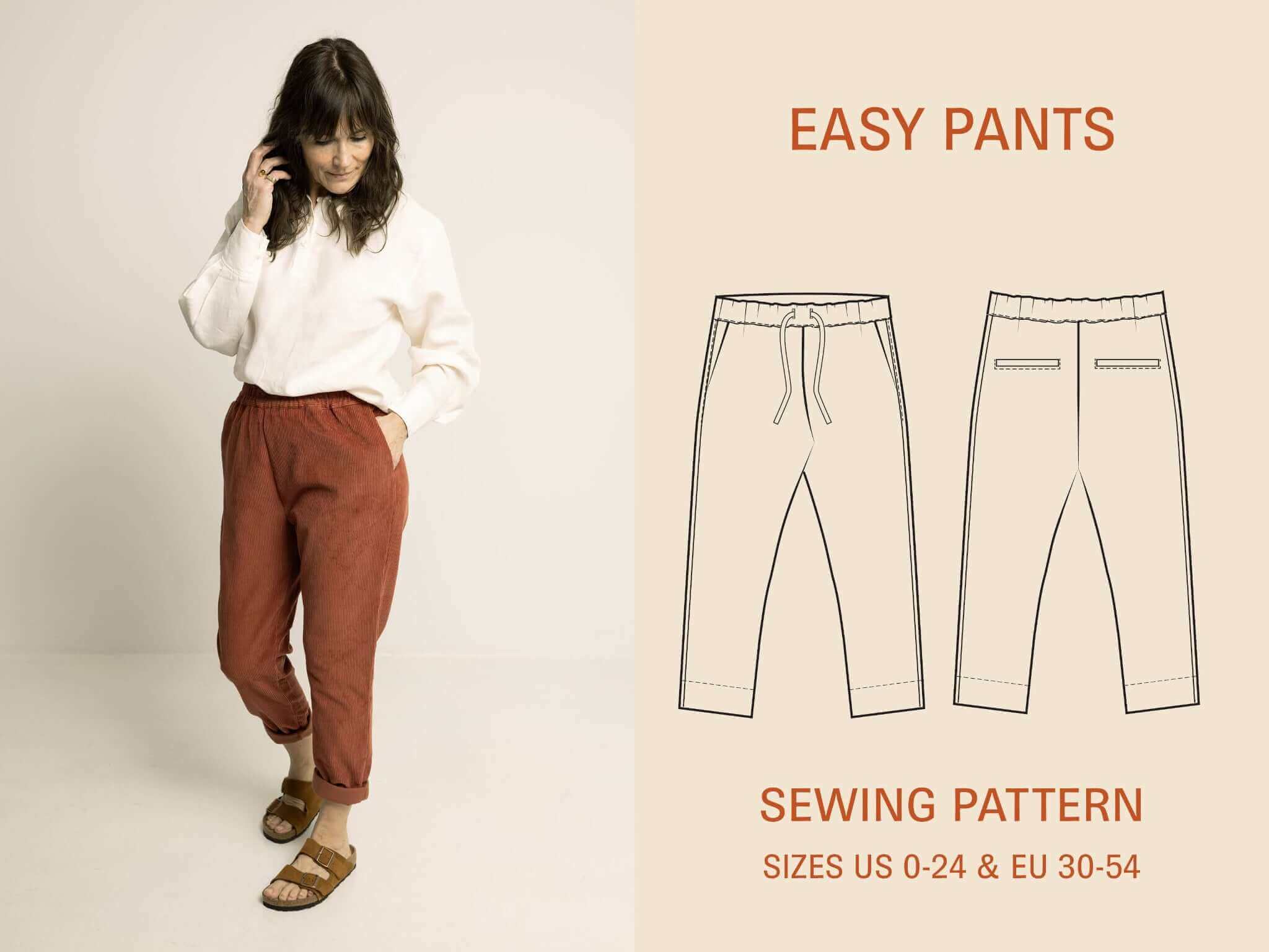 Easy pants Sewing Pattern