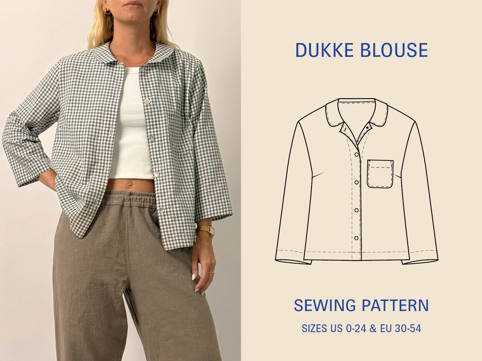 Dukke Blouse Sewing Pattern Wardrobe By Me