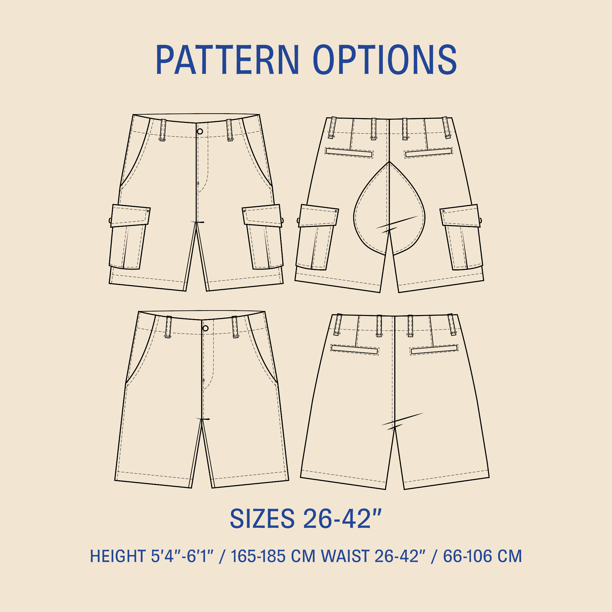 Cargo Shorts sewing pattern