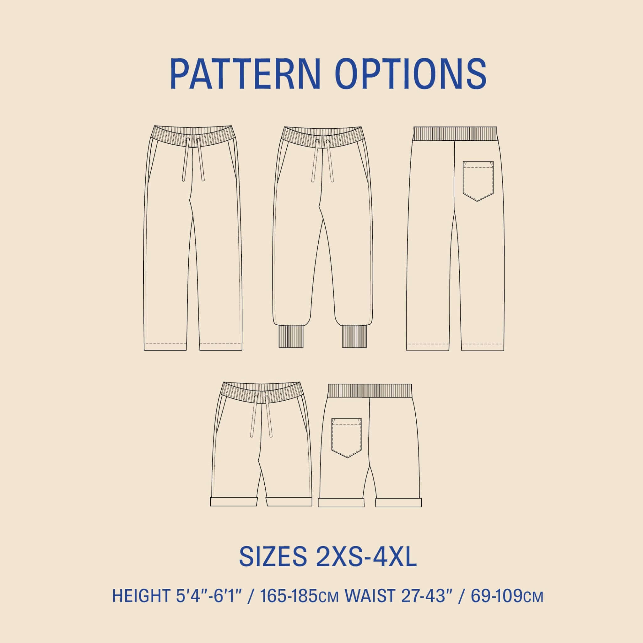 Sweatpants sewing pattern