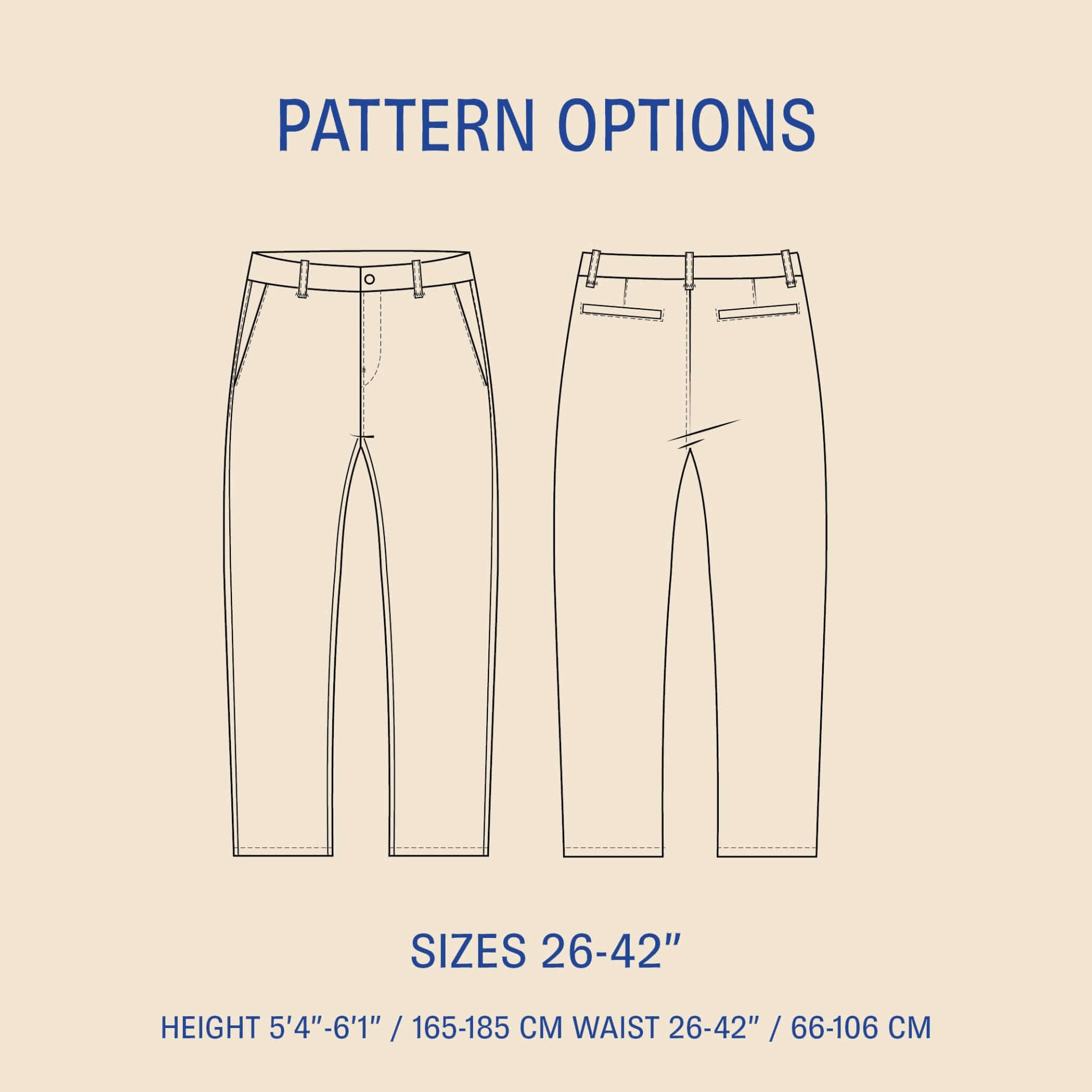 Chino pants sewing pattern