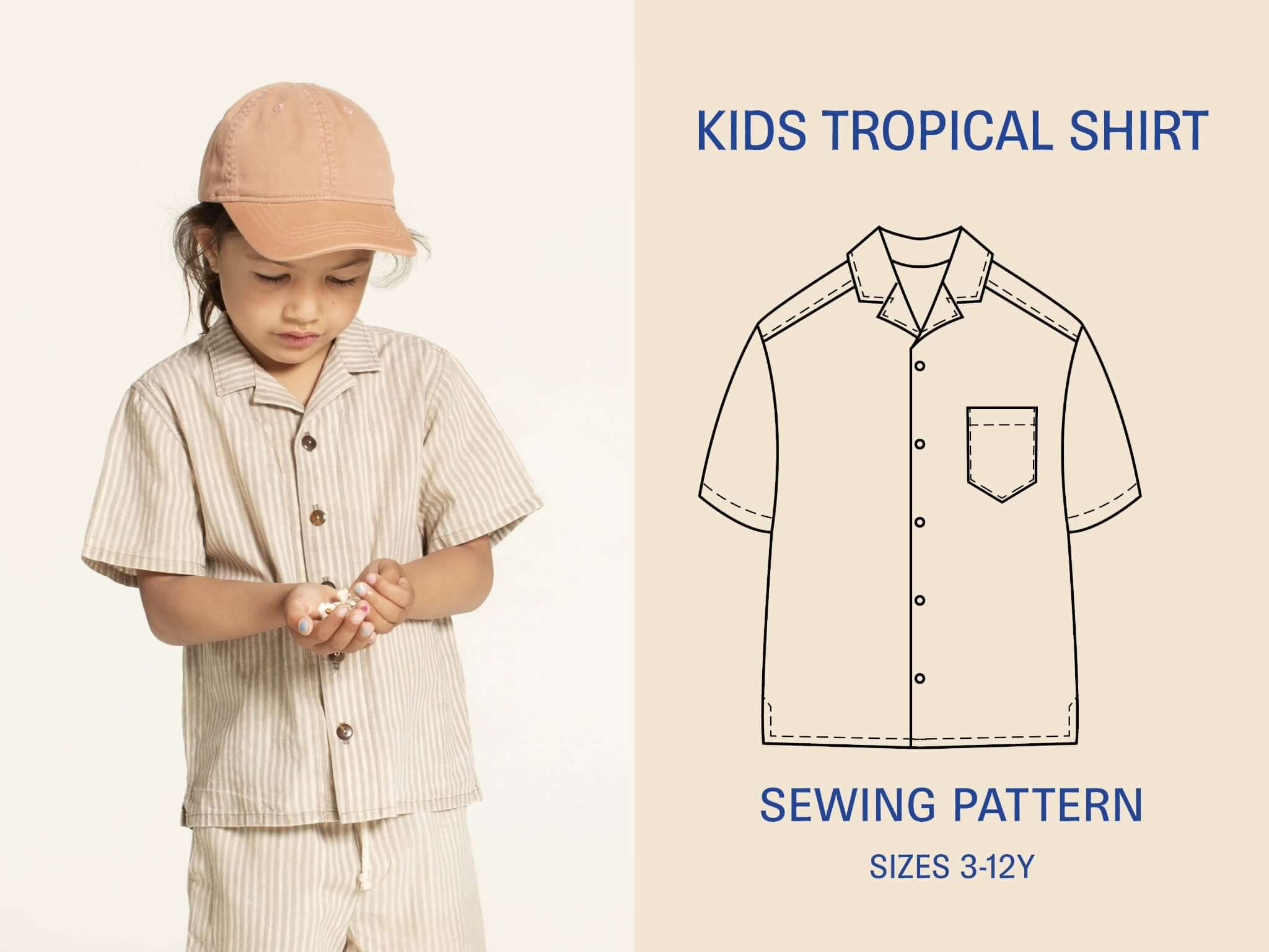 Kids Tropical Shirt sewing pattern