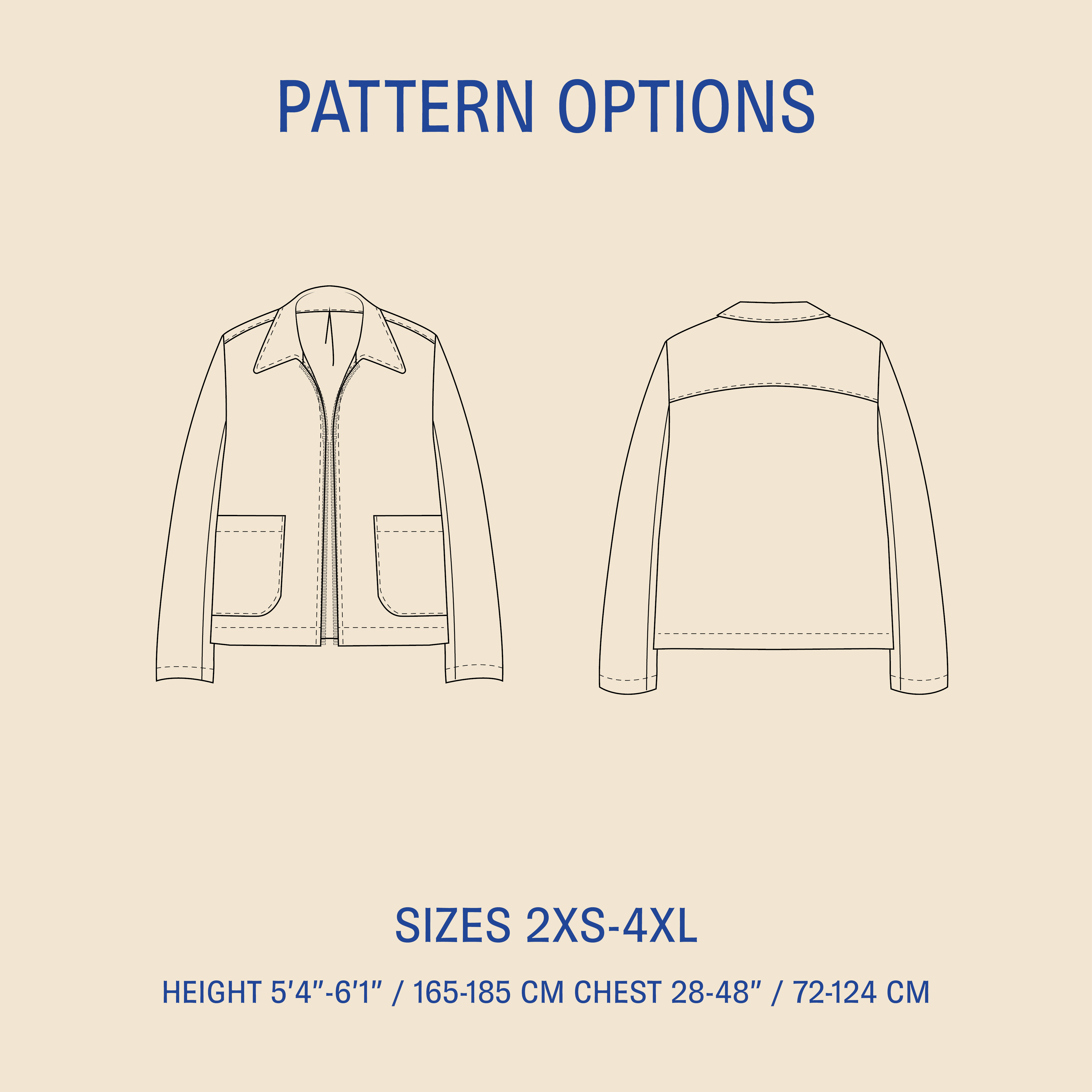 Bear jacket sewing pattern
