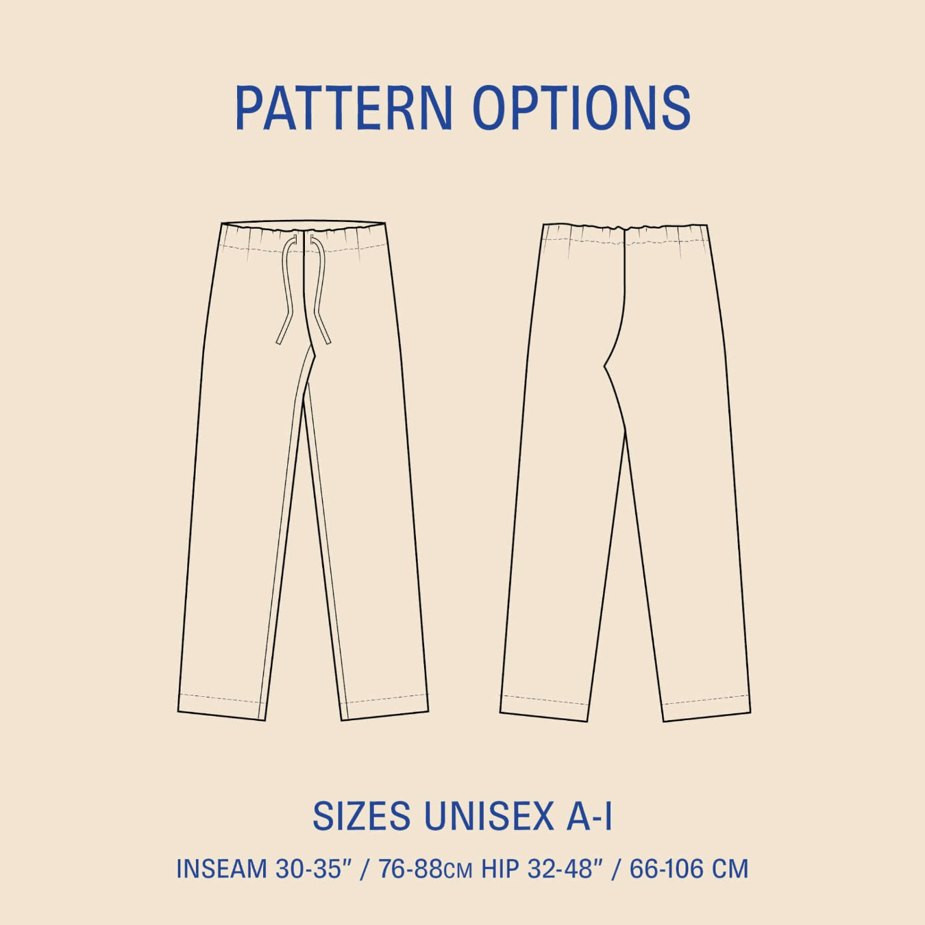 Pajama Pants sewing pattern - Unisex