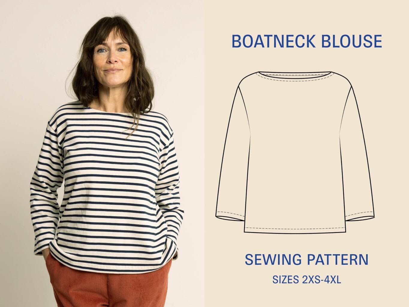 Boatneck Blouse sewing pattern