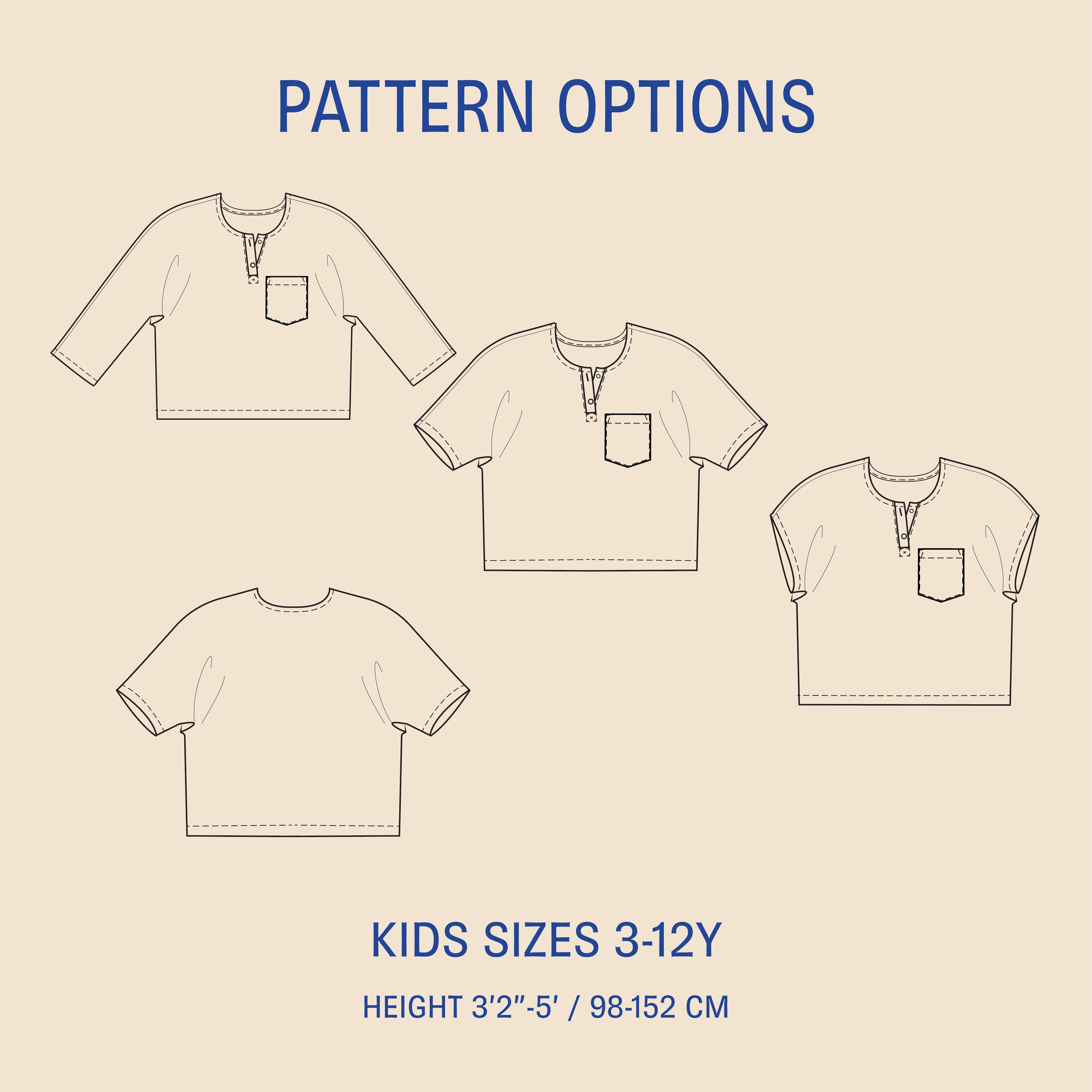 Una Shirt Sewing pattern size 3-12 Years