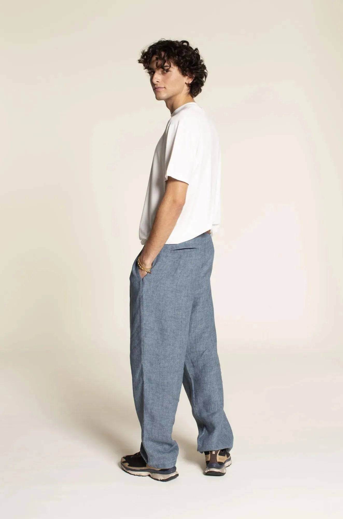 Men's Pleated pants sewing pattern
