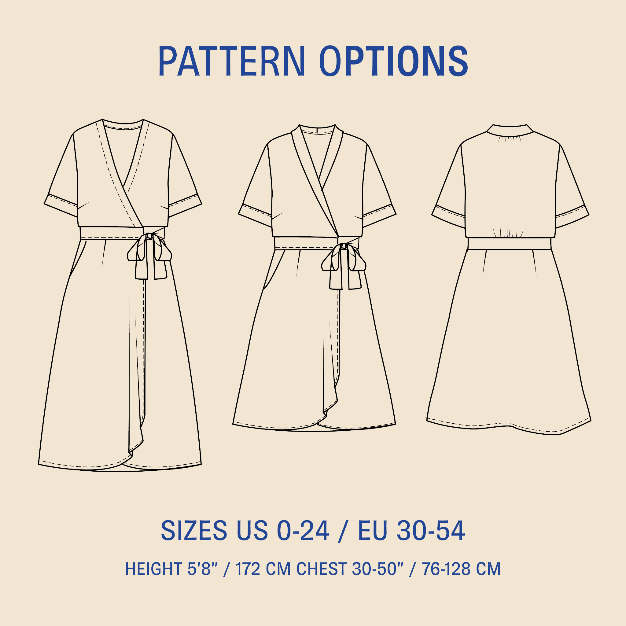 Ava Wrap Dress Sewing Pattern