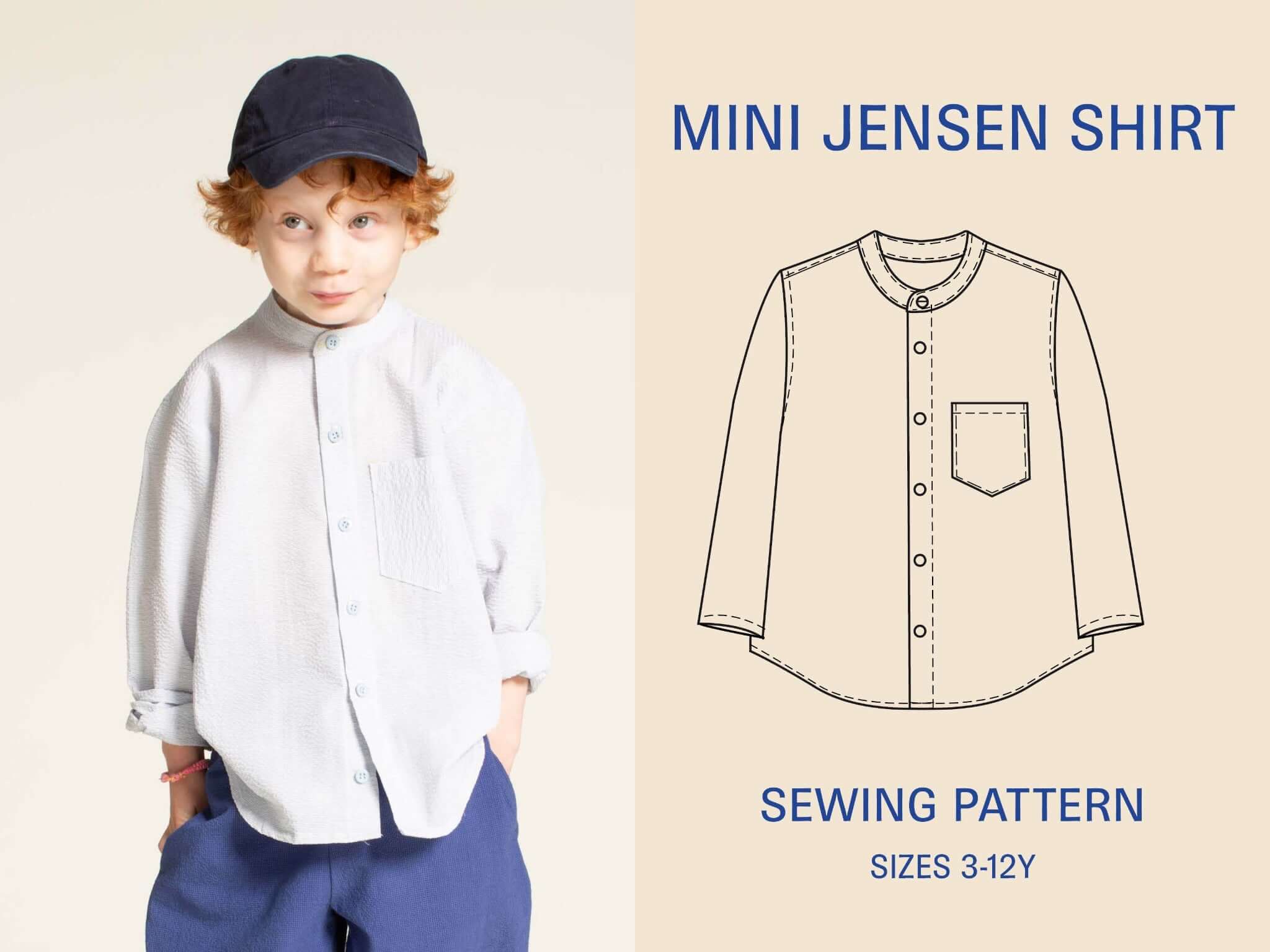 Mini Jensen Shirt sewing pattern for Kids'