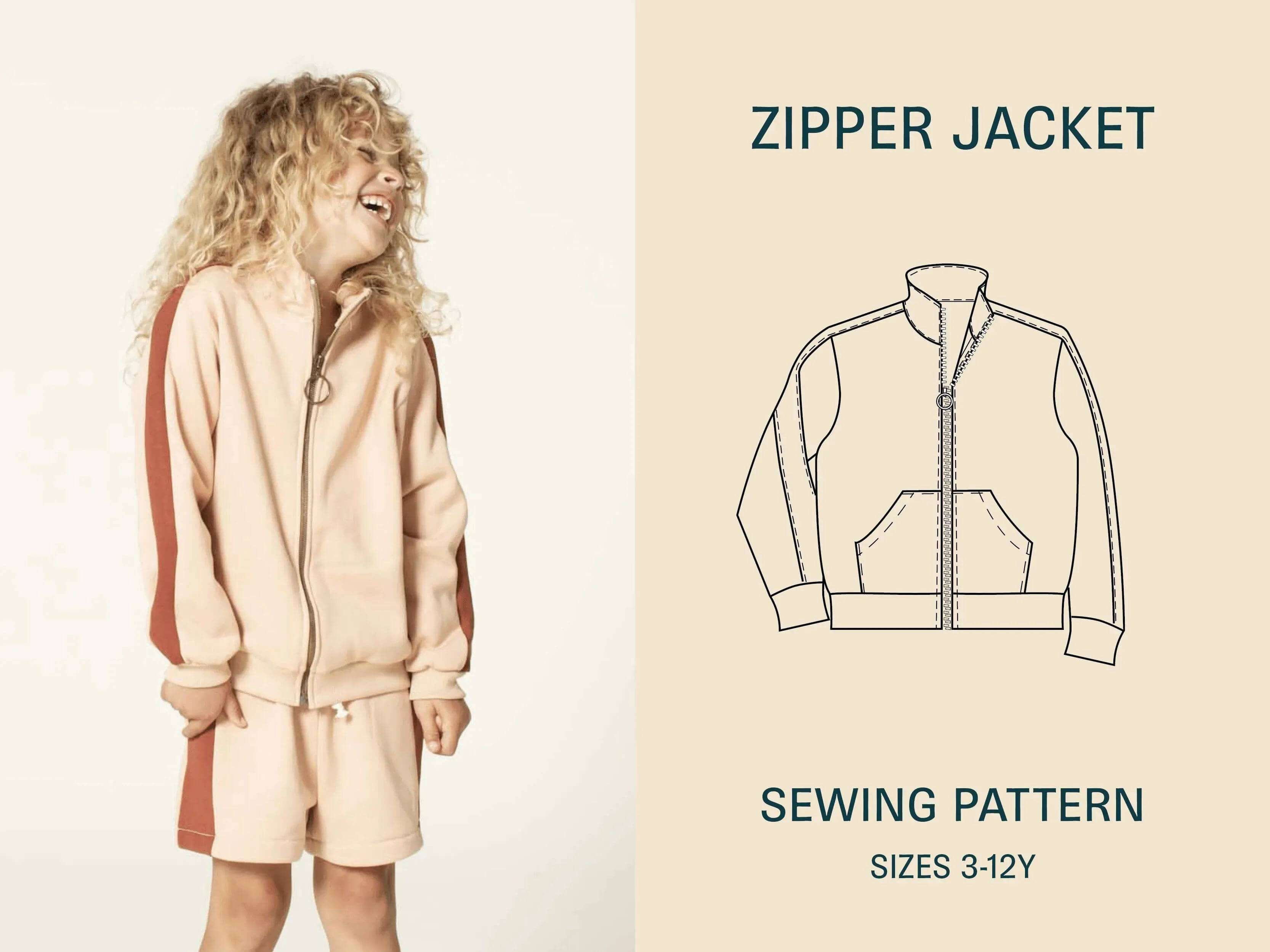 Kids' Zipper Jacket sewing pattern