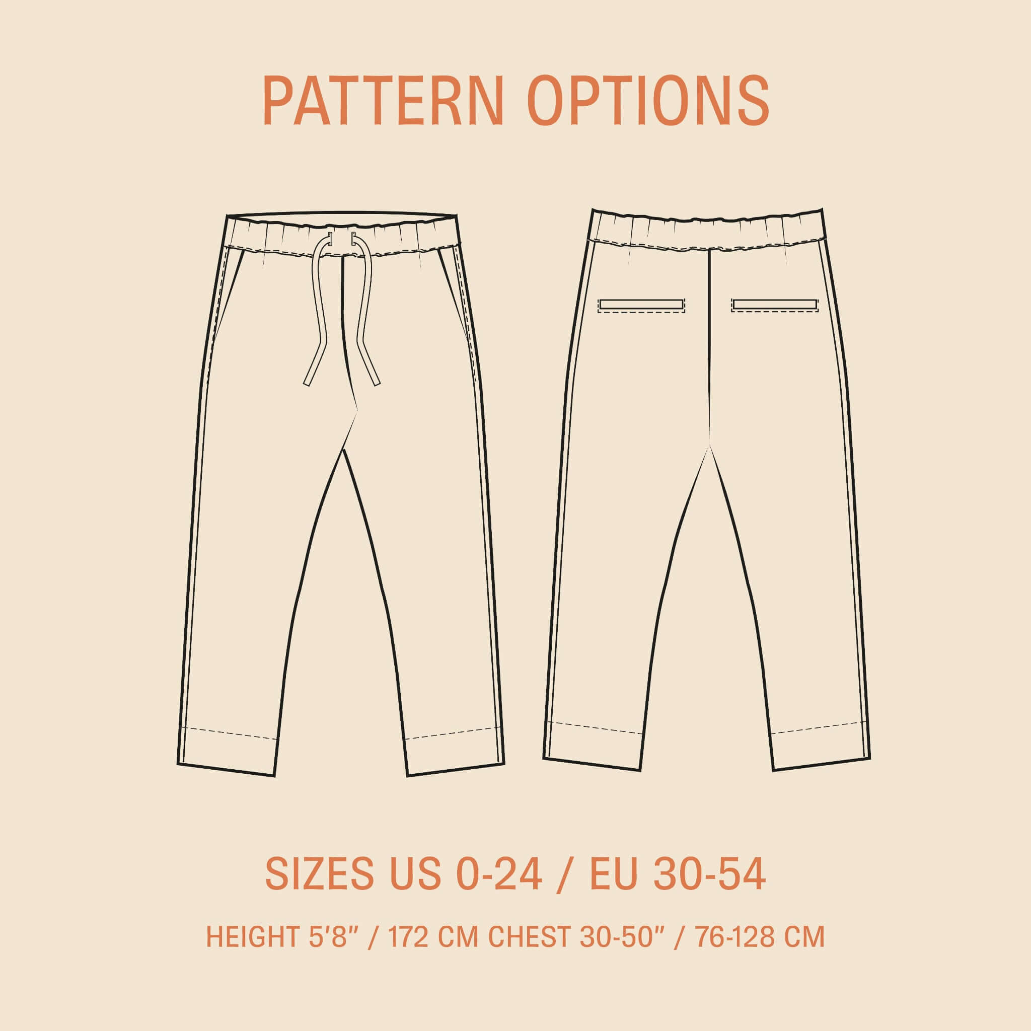 Easy pants Sewing Pattern