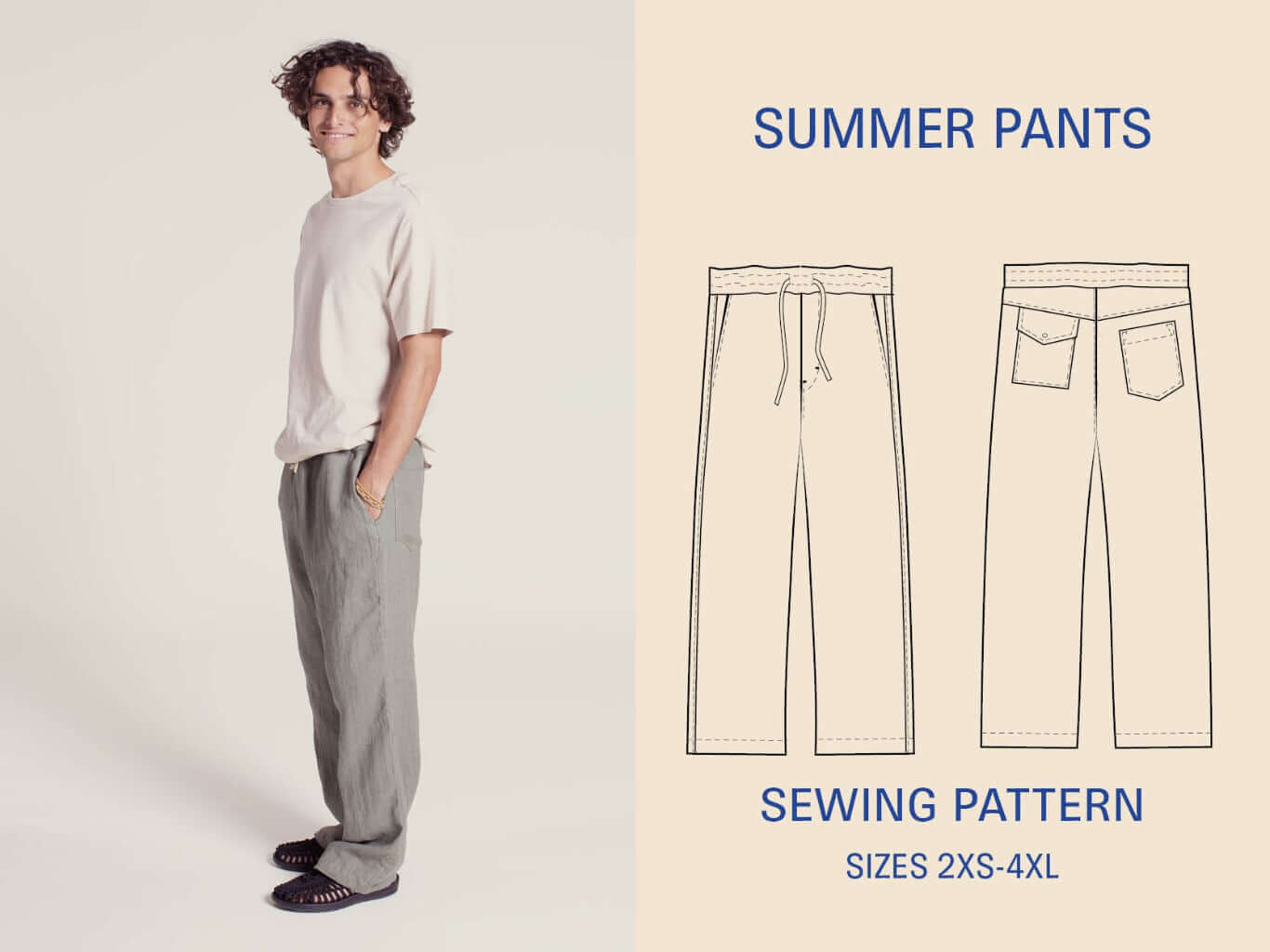 Summer pants sewing pattern