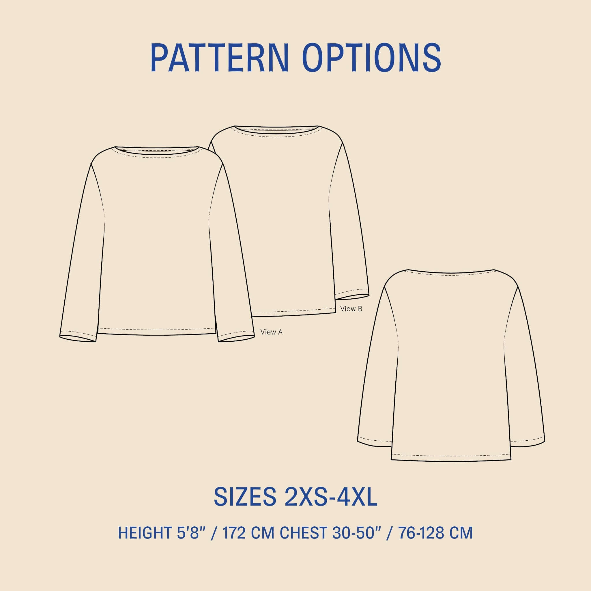 Boatneck Blouse sewing pattern