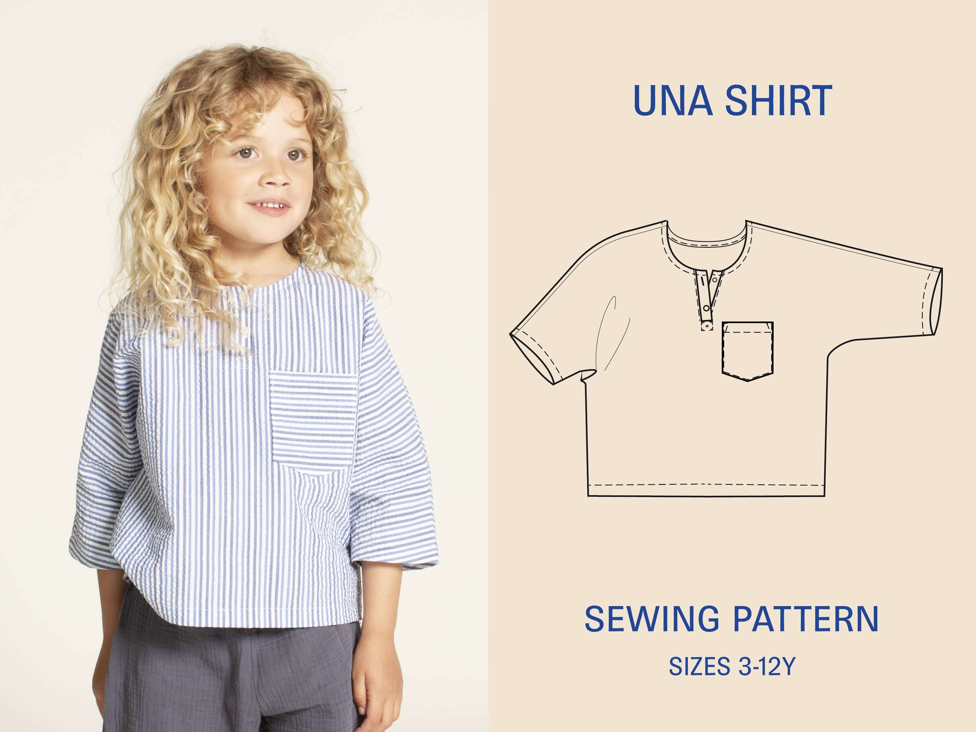 Una Shirt Sewing pattern size 3-12 Years