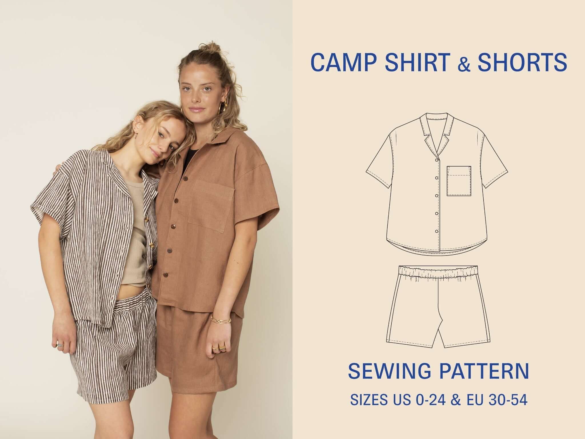 Camp Shirt and Shorts Sewing pattern