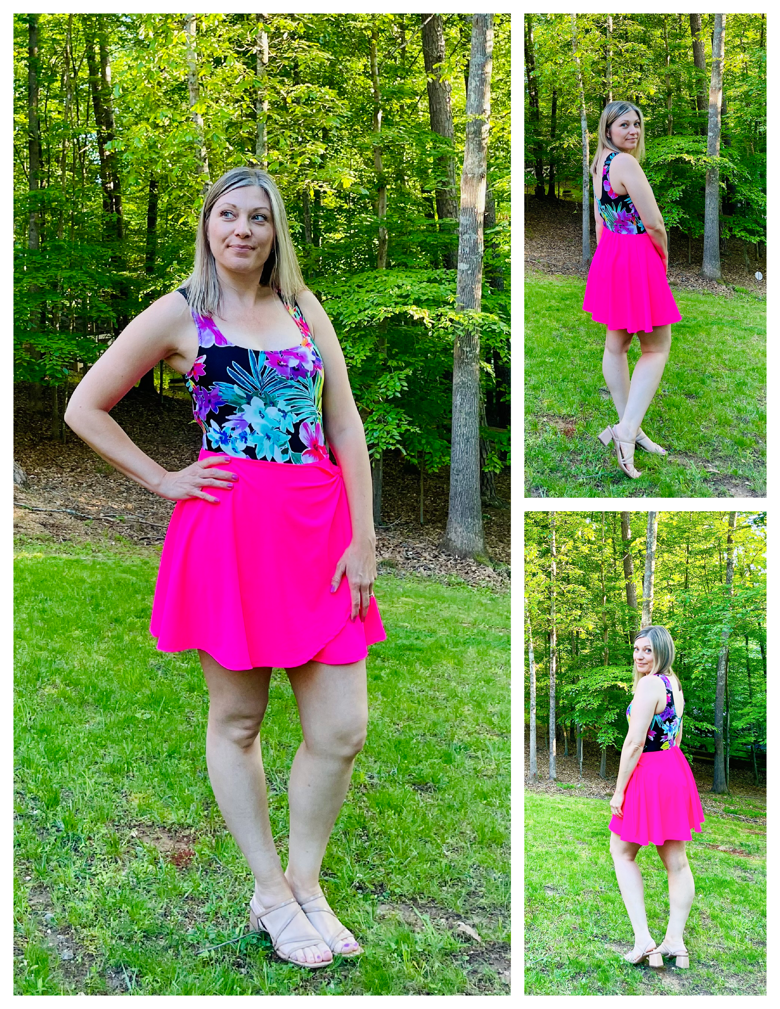 Candi Square Neck Swim Dress Sewing Pattern