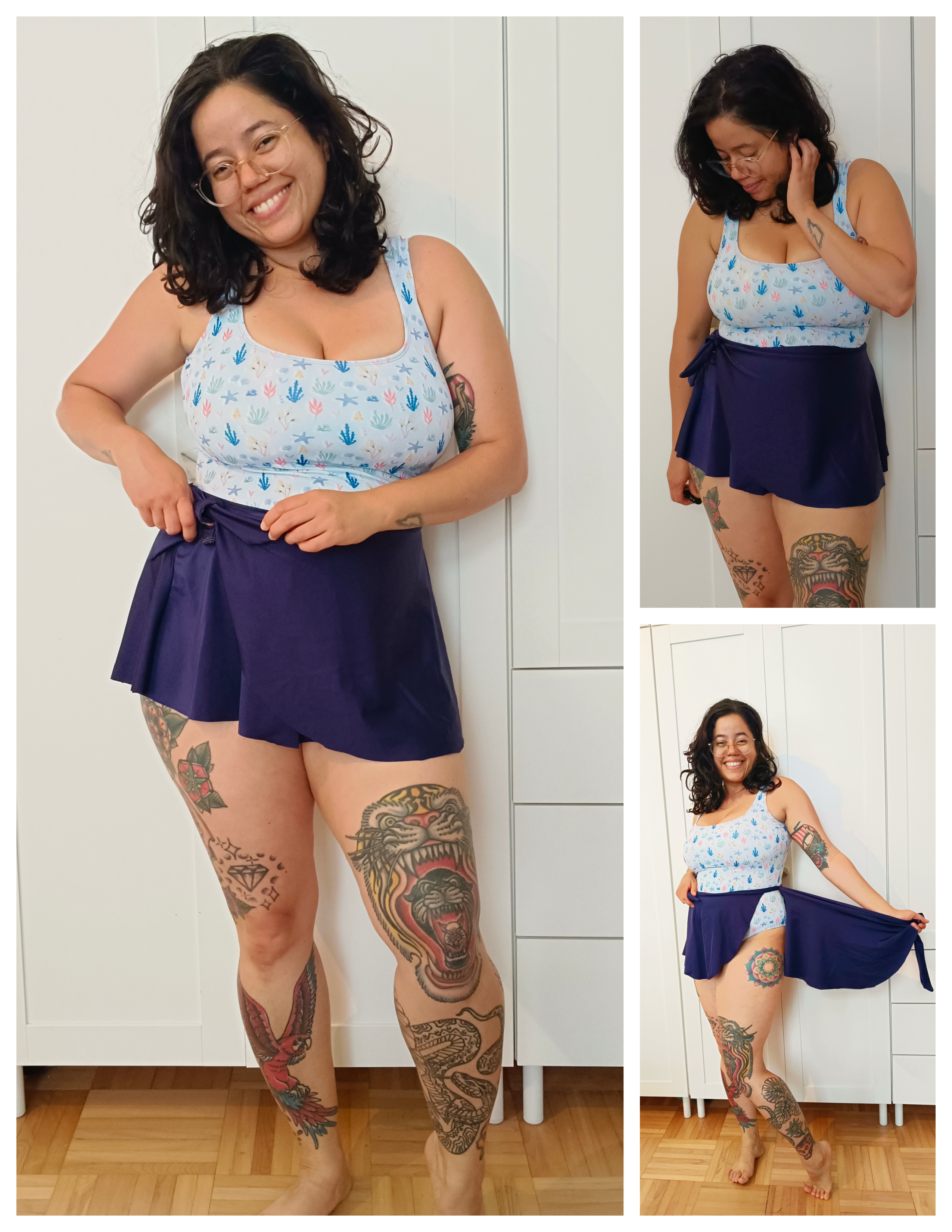 Candi Square Neck Swim Dress Sewing Pattern